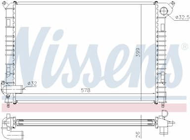 Radiators, Motora dzesēšanas sistēma NISSENS 69700A 2