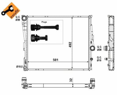 Radiators, Motora dzesēšanas sistēma NRF 53117 4