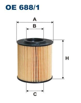 Eļļas filtrs FILTRON OE 688/1 1