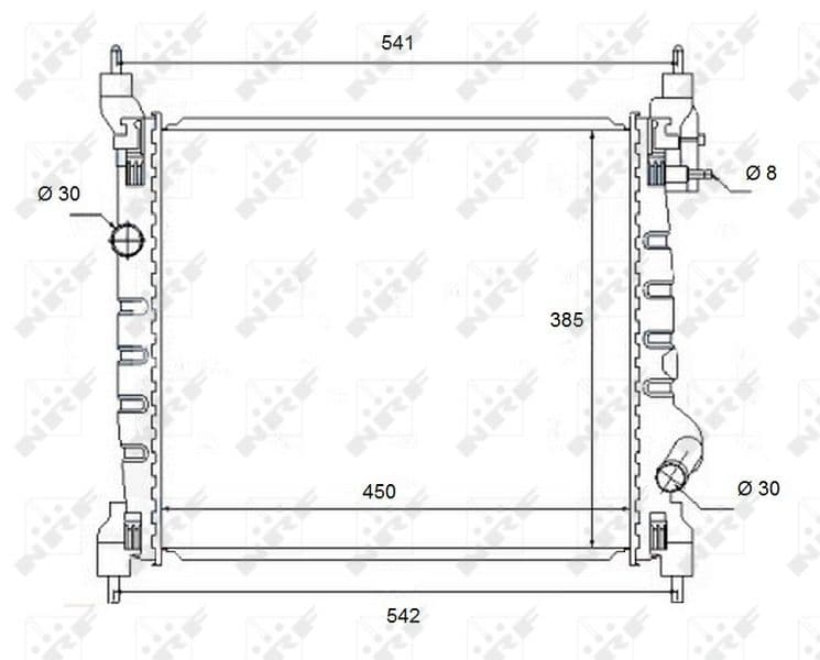 Radiators, Motora dzesēšanas sistēma NRF 58454 1