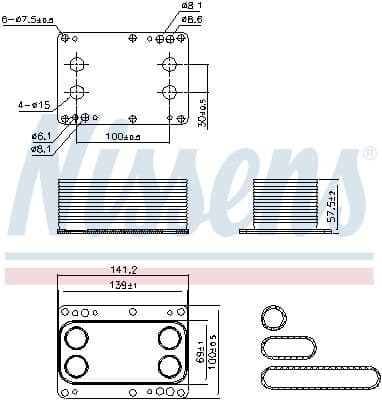 Eļļas radiators, Motoreļļa NISSENS 90921 8