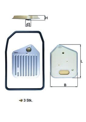 Hidrofiltrs, Automātiskā pārnesumkārba KNECHT HX 163KIT 1