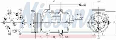 Kompresors, Gaisa kond. sistēma NISSENS 89029 5
