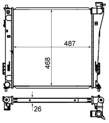 Radiators, Motora dzesēšanas sistēma MAHLE CR 848 000S 2