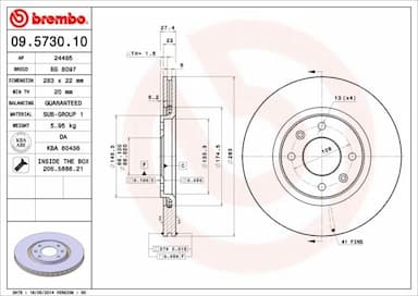 Bremžu diski BREMBO 09.5730.10 1