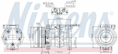 Kompresors, Gaisa kond. sistēma NISSENS 89099 5