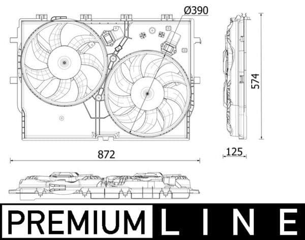 Ventilators, Motora dzesēšanas sistēma MAHLE CFF 550 000P 1