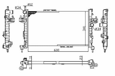 Radiators, Motora dzesēšanas sistēma NRF 54753A 1