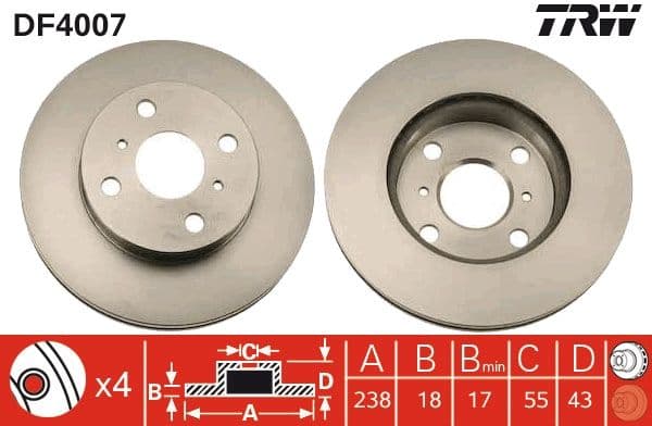 Bremžu diski TRW DF4007 1
