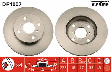 Bremžu diski TRW DF4007 1