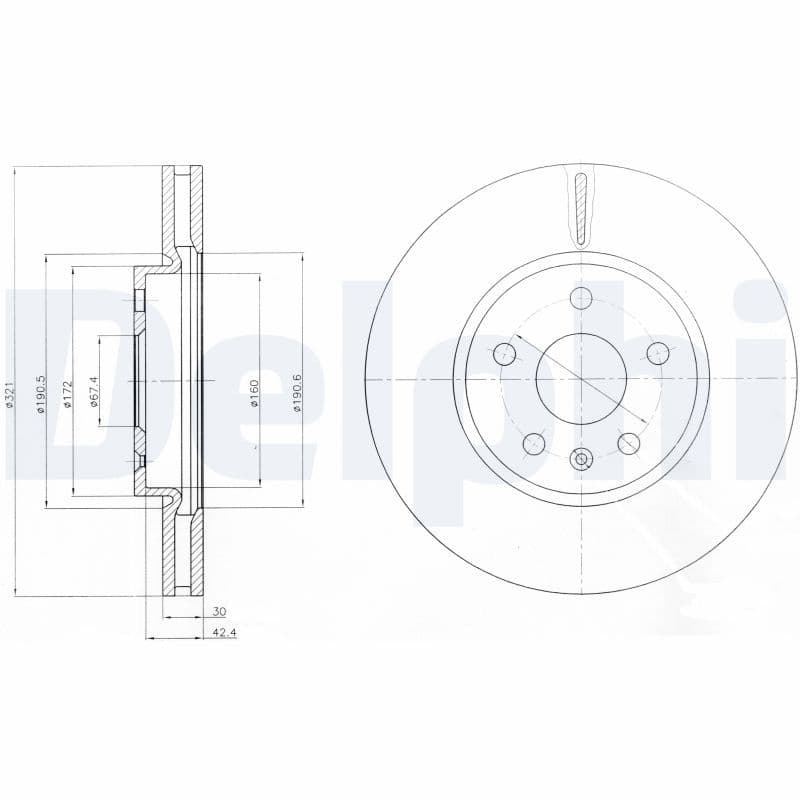 Bremžu diski DELPHI BG4189C 1