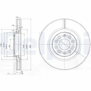 Bremžu diski DELPHI BG3714 1