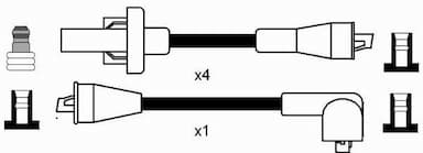 Augstsprieguma vadu komplekts NGK 2587 2