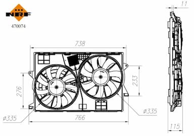 Ventilators, Motora dzesēšanas sistēma NRF 470074 1