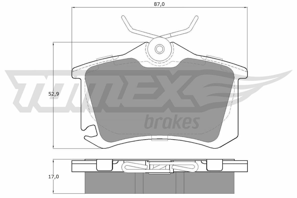 Bremžu uzliku kompl., Disku bremzes TOMEX Brakes TX 15-22 1