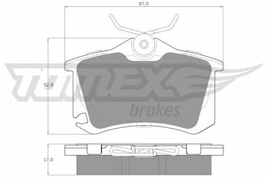 Bremžu uzliku kompl., Disku bremzes TOMEX Brakes TX 15-22 1