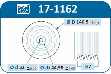 Piedziņas skriemelis, Kloķvārpsta IJS GROUP 17-1162 2