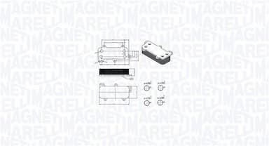 Eļļas radiators, Motoreļļa MAGNETI MARELLI 350300003700 1