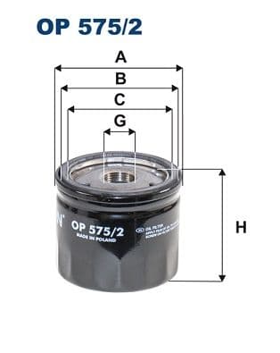 Eļļas filtrs FILTRON OP 575/2 1