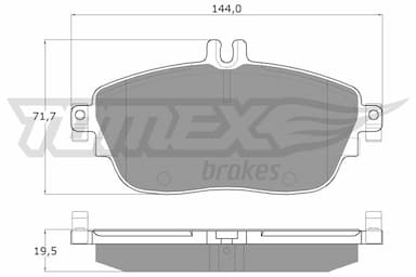 Bremžu uzliku kompl., Disku bremzes TOMEX Brakes TX 18-06 1