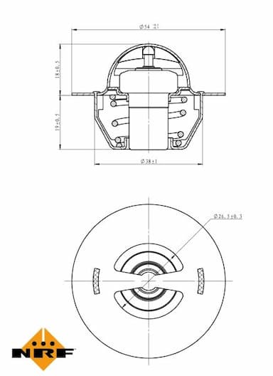 Termostats, Dzesēšanas šķidrums NRF 725129 5