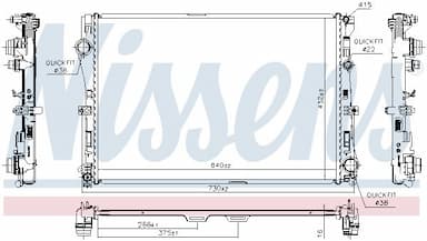 Radiators, Motora dzesēšanas sistēma NISSENS 627029 5