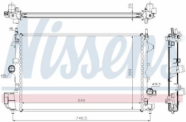 Radiators, Motora dzesēšanas sistēma NISSENS 61914A 5