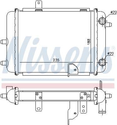 Radiators, Motora dzesēšanas sistēma NISSENS 60363 5