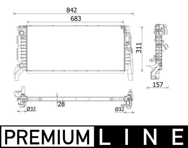 Radiators, Motora dzesēšanas sistēma MAHLE CR 2201 000P 1