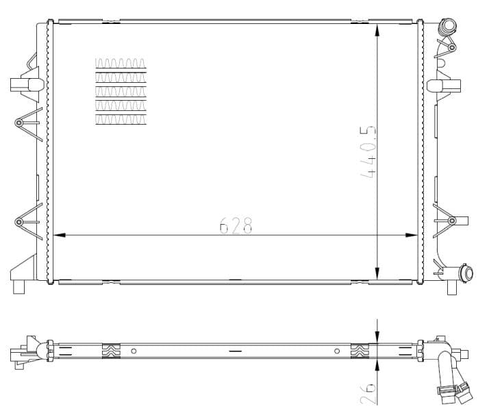 Radiators, Motora dzesēšanas sistēma NRF 550089 1