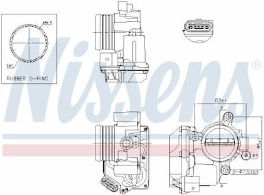 Droseļvārsta pievada stiprinājums NISSENS 955053 5