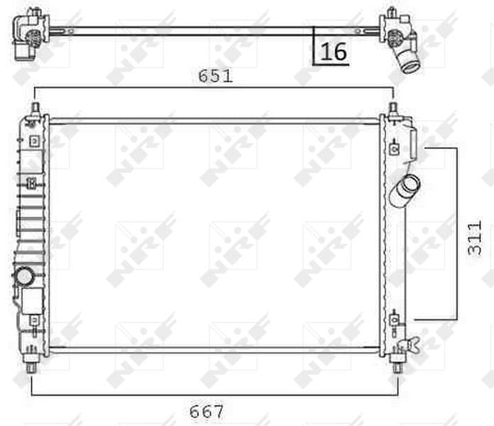 Radiators, Motora dzesēšanas sistēma NRF 58505 1