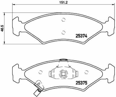 Bremžu uzliku kompl., Disku bremzes BREMBO P 30 062 1