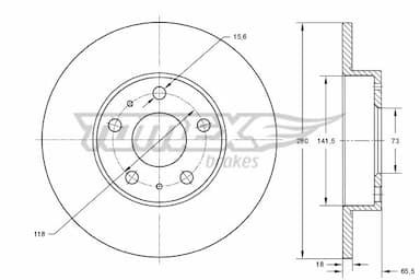 Bremžu diski TOMEX Brakes TX 73-46 1