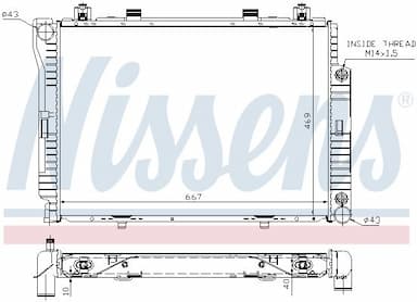 Radiators, Motora dzesēšanas sistēma NISSENS 62714A 6