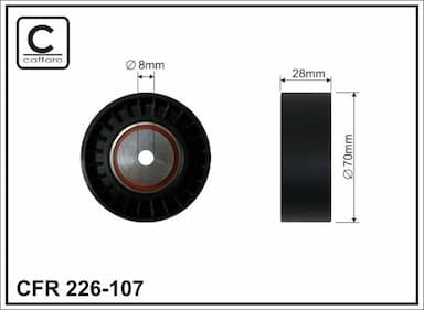 Parazīt-/Vadrullītis, Ķīļrievu siksna CAFFARO 226-107 1