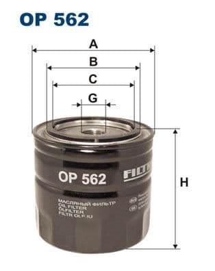 Eļļas filtrs FILTRON OP 562 1