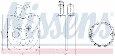 Eļļas radiators, Motoreļļa NISSENS 90606 5