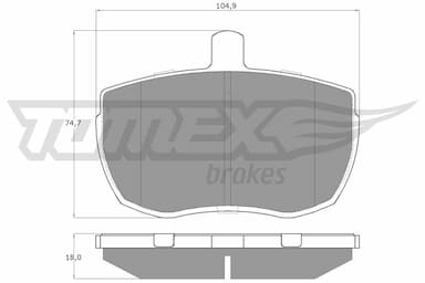 Bremžu uzliku kompl., Disku bremzes TOMEX Brakes TX 11-21 1