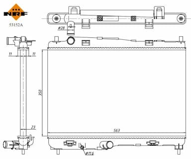 Radiators, Motora dzesēšanas sistēma NRF 53152A 1