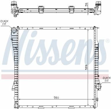 Radiators, Motora dzesēšanas sistēma NISSENS 60789A 6