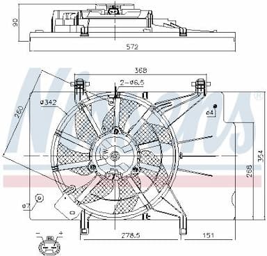 Ventilators, Motora dzesēšanas sistēma NISSENS 85768 6