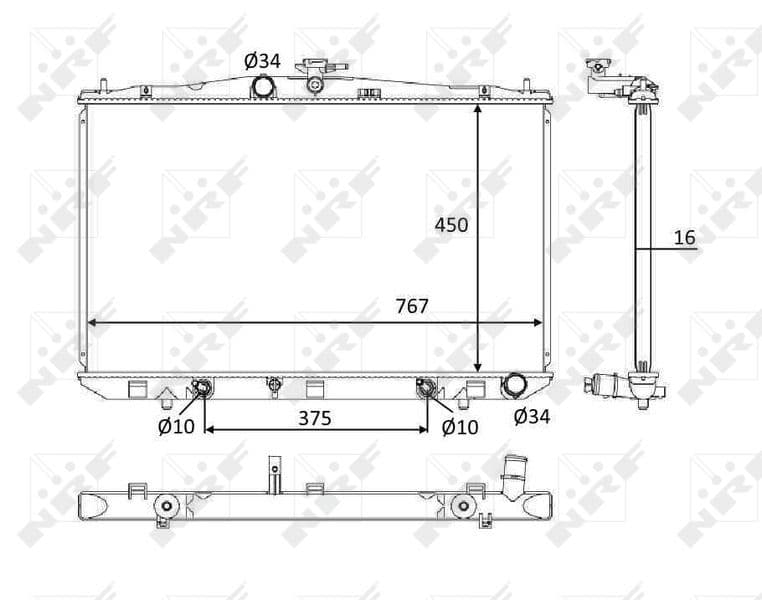 Radiators, Motora dzesēšanas sistēma NRF 58610 1