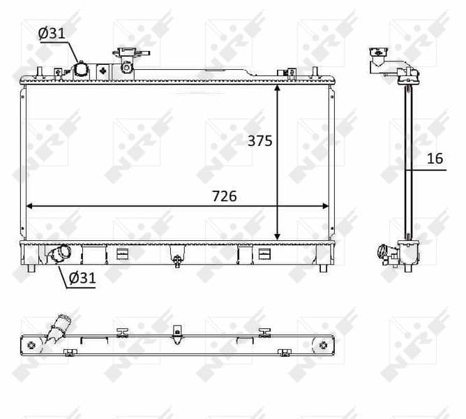 Radiators, Motora dzesēšanas sistēma NRF 58393 1