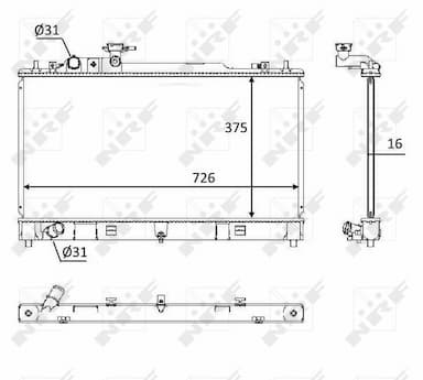 Radiators, Motora dzesēšanas sistēma NRF 58393 1