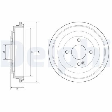 Bremžu trumulis DELPHI BF618 1