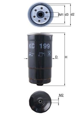 Degvielas filtrs KNECHT KC 199 1