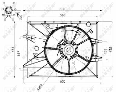 Ventilators, Motora dzesēšanas sistēma NRF 47671 3