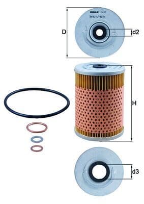 Eļļas filtrs MAHLE OX 32D 2