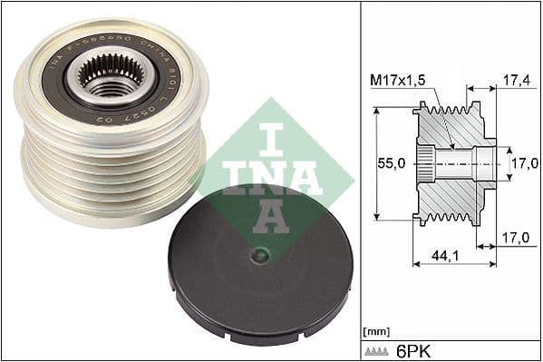 Ģeneratora brīvgaitas mehānisms Schaeffler INA 535 0312 10 1